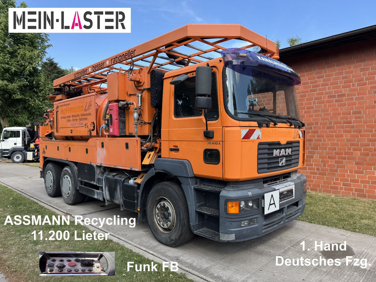 MAN FE 410 Assmann Saug HD Spüler Recycling + FB. - Vakuumska cisterna: slika 1 MAN FE 410 Assmann Saug HD Spüler Recycling + FB. - Vakuumska cisterna: slika 1
