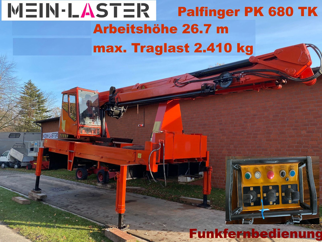 Mercedes-Benz Palfinger PK 680 TK 26,7 m-max.2.410 kg -Funk FB - Kamion sa dizalicom: slika 1 Mercedes-Benz Palfinger PK 680 TK 26,7 m-max.2.410 kg -Funk FB - Kamion sa dizalicom: slika 1
