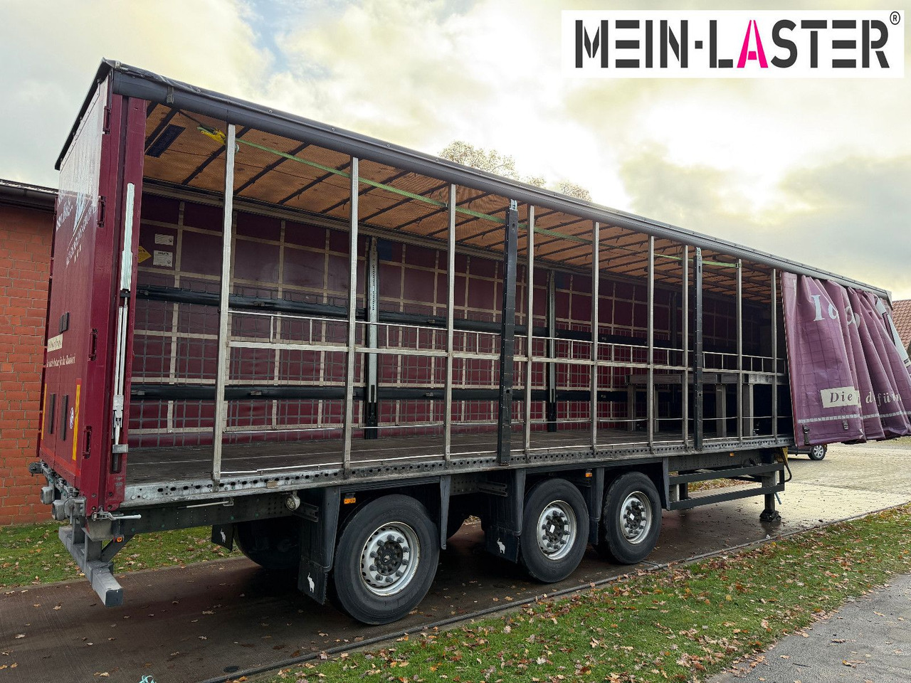 Schmitz Cargobull Edscha R+L Lenkachse Staplerhalterung TÜV 10-26 - Poluprikolica sa ceradom: slika 2 Schmitz Cargobull Edscha R+L Lenkachse Staplerhalterung TÜV 10-26 - Poluprikolica sa ceradom: slika 2