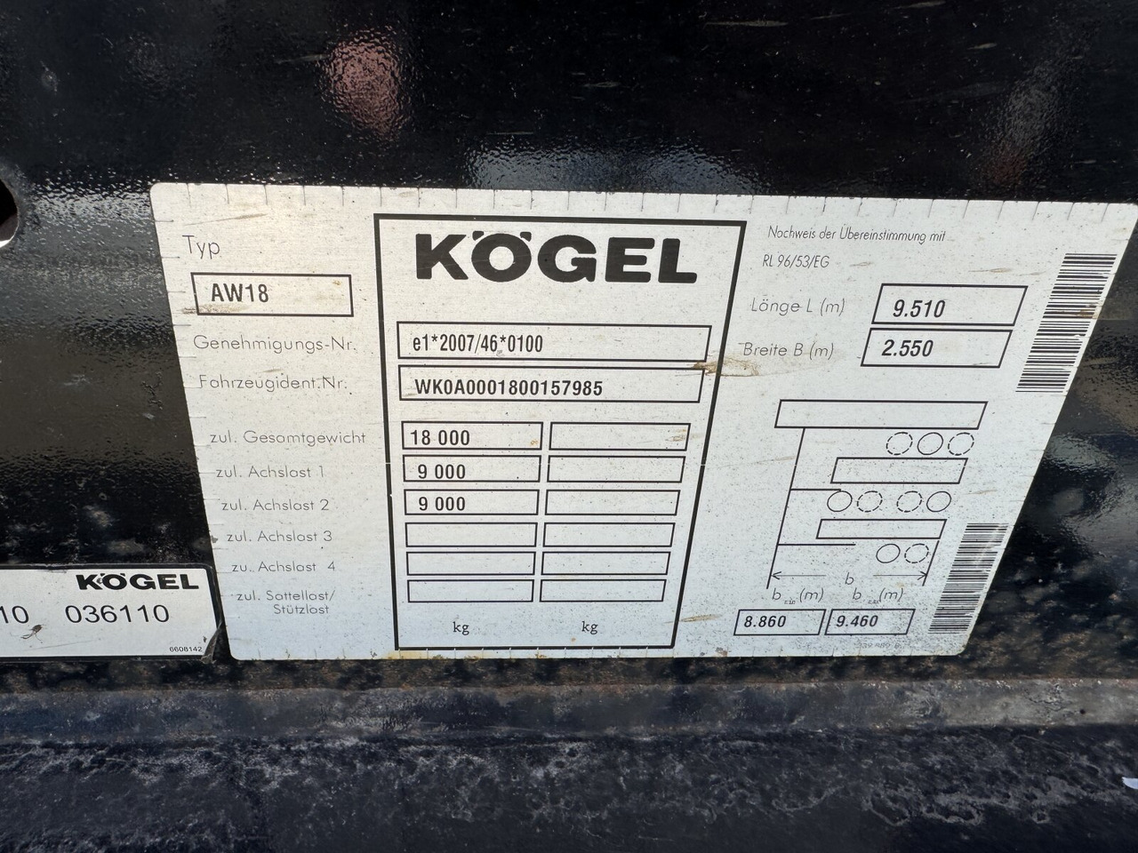 Kögel AW 18 AW 18 - Prikolica za prevoz kontejnera/ Prikolica sa promenjivim sandukom: slika 2 Kögel AW 18 AW 18 - Prikolica za prevoz kontejnera/ Prikolica sa promenjivim sandukom: slika 2