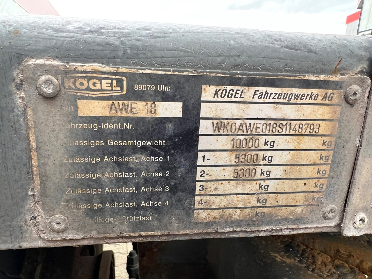 Kögel AWE 18 AWE 18, Ex-Fahrschule - Prikolica sa golom šasijom: slika 4 Kögel AWE 18 AWE 18, Ex-Fahrschule - Prikolica sa golom šasijom: slika 4