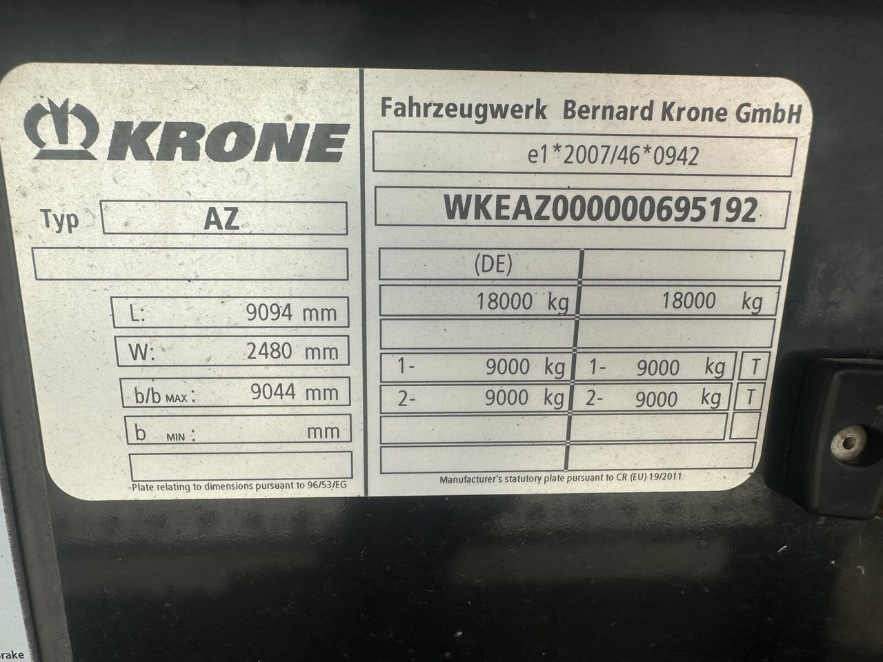 Krone AZW 18 AZW 18 - Prikolica za prevoz kontejnera/ Prikolica sa promenjivim sandukom: slika 2 Krone AZW 18 AZW 18 - Prikolica za prevoz kontejnera/ Prikolica sa promenjivim sandukom: slika 2
