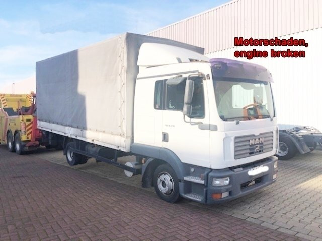 MAN TGL 8.210 BL 4x2 TGL 8.210 BL 4x2 mit LBW, Motorschaden! - Kamion sa ceradom: slika 1 MAN TGL 8.210 BL 4x2 TGL 8.210 BL 4x2 mit LBW, Motorschaden! - Kamion sa ceradom: slika 1
