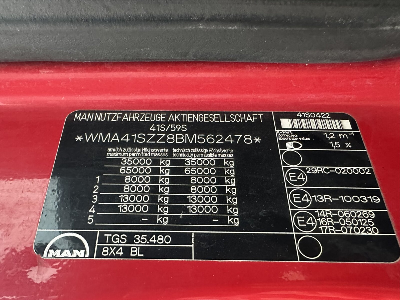 MAN TGS 35.480 8X4 BL TGS 35.400 8x4 BL, Schub-Knick bis 6,5m Container - Kamion sa hidrauličnom kukom: slika 5 MAN TGS 35.480 8X4 BL TGS 35.400 8x4 BL, Schub-Knick bis 6,5m Container - Kamion sa hidrauličnom kukom: slika 5