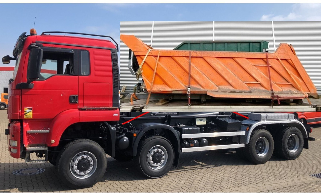 MAN TGS 41.480 8X8 BB TGS 41.480 8X8 BB, Bender Stahlmulde ca. 18m³, hydr. Heckklappe - Kamion sa golom šasijom i zatvorenom kabinom: slika 1 MAN TGS 41.480 8X8 BB TGS 41.480 8X8 BB, Bender Stahlmulde ca. 18m³, hydr. Heckklappe - Kamion sa golom šasijom i zatvorenom kabinom: slika 1