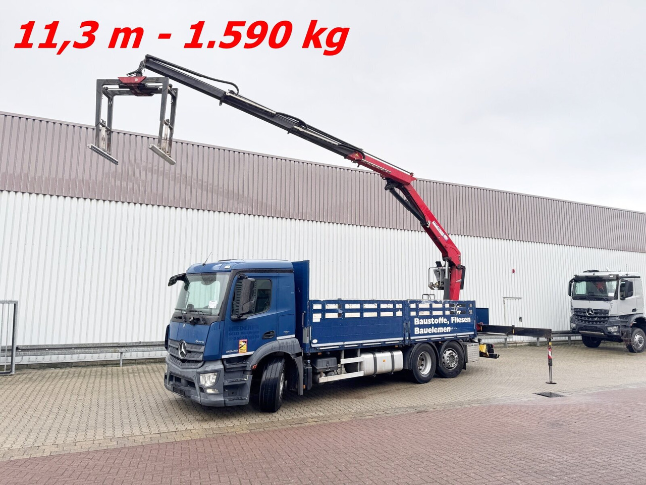 Mercedes-Benz Antos 2540 L 6x2 Antos 2540 L 6x2, Lenkachse, HMF 2110-L3 Heckkran - Kamion sa dizalicom, Kamion sa tovarnim sandukom: slika 1 Mercedes-Benz Antos 2540 L 6x2 Antos 2540 L 6x2, Lenkachse, HMF 2110-L3 Heckkran - Kamion sa dizalicom, Kamion sa tovarnim sandukom: slika 1