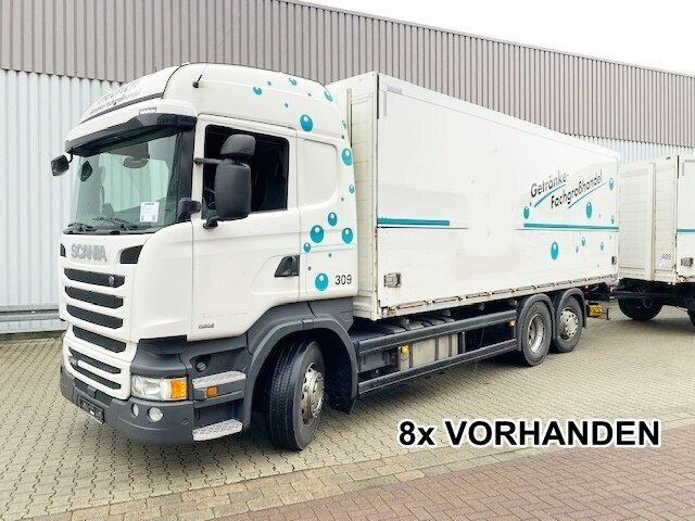 Scania R450 LB 6x2-4 R450 LB 6x2-4 Getränkekoffer, Retarder, Lift-/Lenkachse, Stapleraufnahme - Kamion sa zatvorenim sandukom: slika 1 Scania R450 LB 6x2-4 R450 LB 6x2-4 Getränkekoffer, Retarder, Lift-/Lenkachse, Stapleraufnahme - Kamion sa zatvorenim sandukom: slika 1