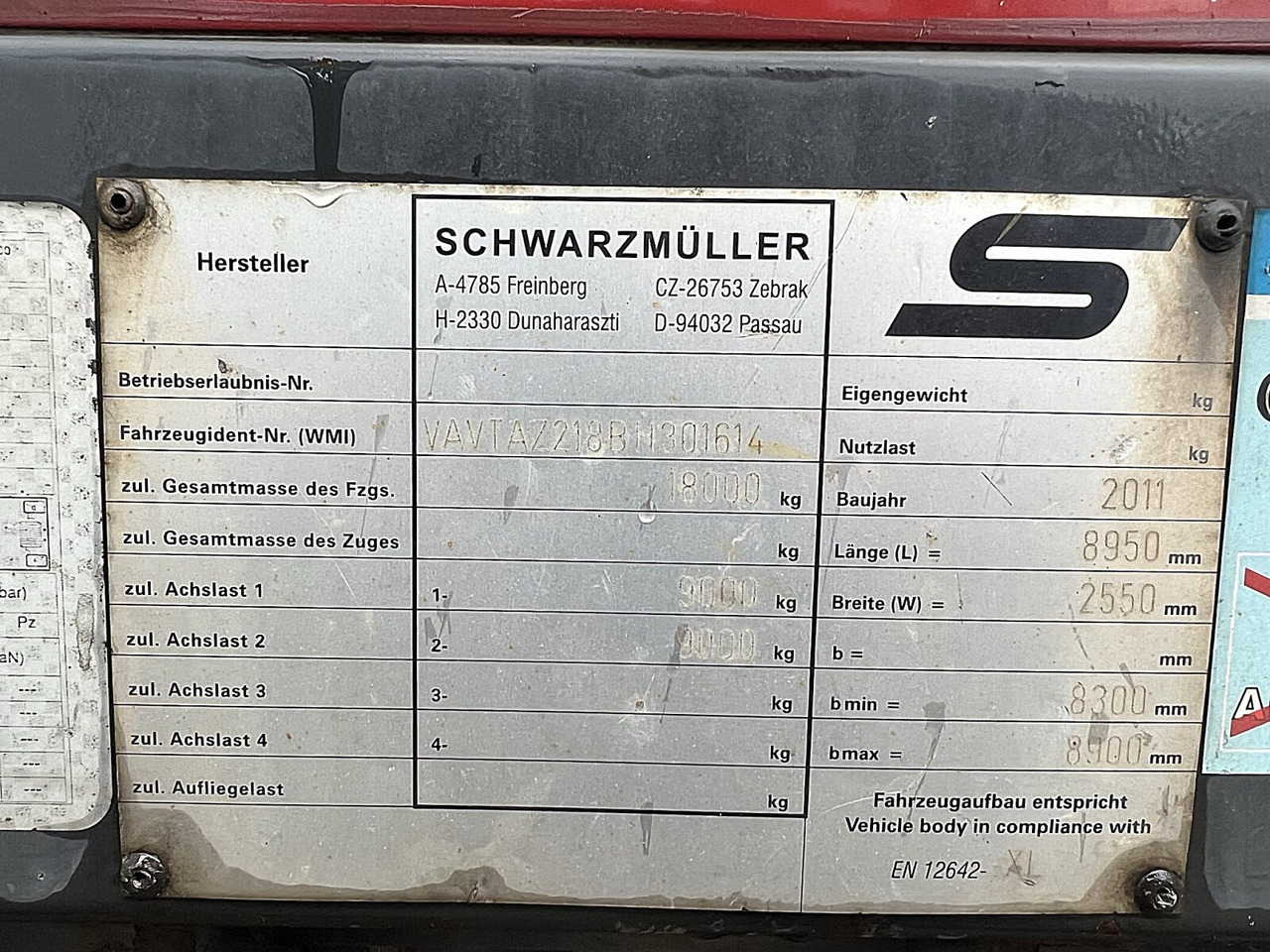 Schwarzmüller AZ 18 AZ 18 - Plato prikolica: slika 3 Schwarzmüller AZ 18 AZ 18 - Plato prikolica: slika 3