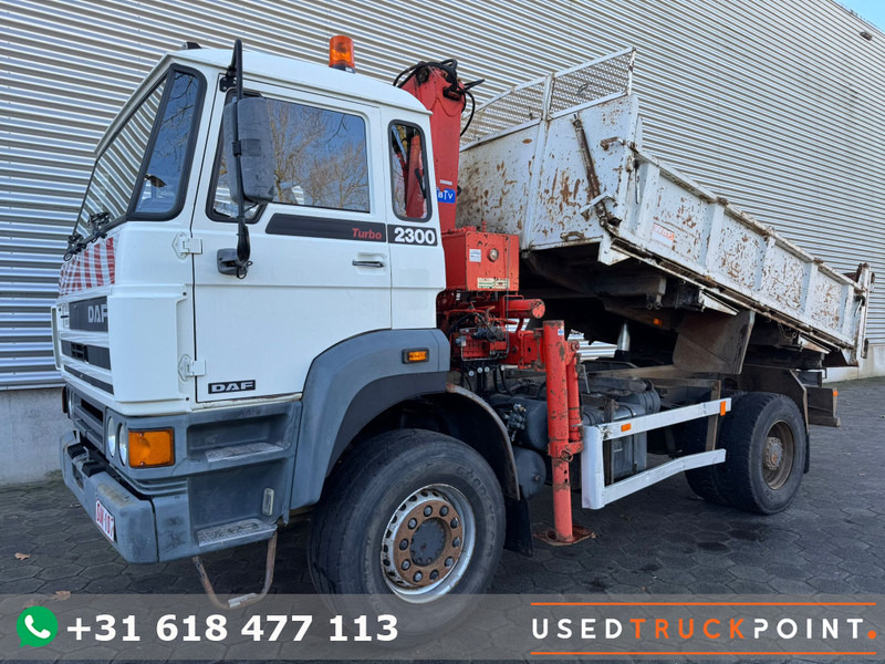 DAF 2300 / 4X4 / Crane + Kipper / 217.000 KM / Full Steel / Belgium Truck - Kamion sa dizalicom: slika 1 DAF 2300 / 4X4 / Crane + Kipper / 217.000 KM / Full Steel / Belgium Truck - Kamion sa dizalicom: slika 1
