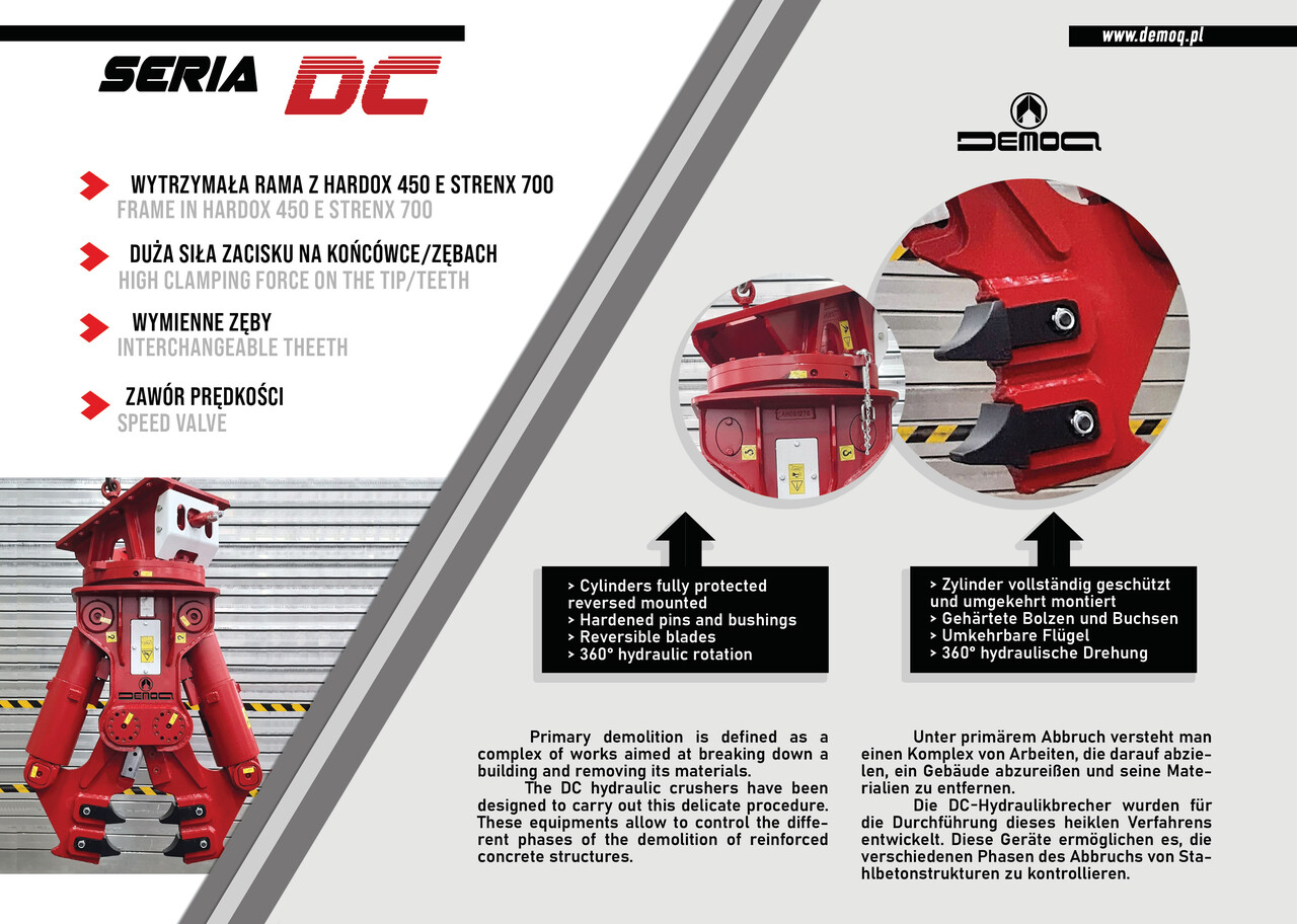DEMOQ DC15 Hydraulic Demolition Crusher 1590 kg - Makaze za rušenje za Bager: slika 3 DEMOQ DC15 Hydraulic Demolition Crusher 1590 kg - Makaze za rušenje za Bager: slika 3