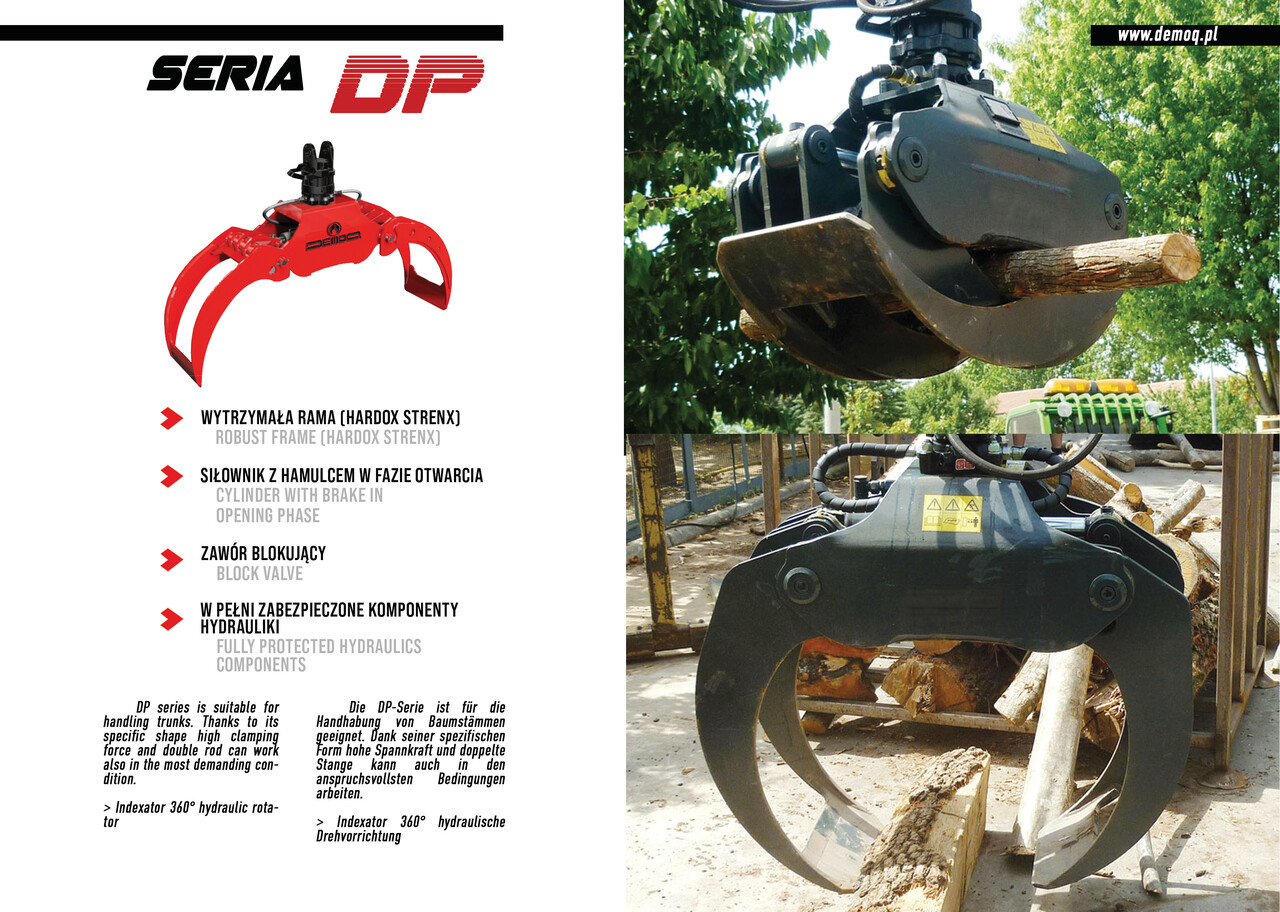 DEMOQ DP130 Log Grab 2000 kg - Kuka za Građevinska mašina: slika 2 DEMOQ DP130 Log Grab 2000 kg - Kuka za Građevinska mašina: slika 2