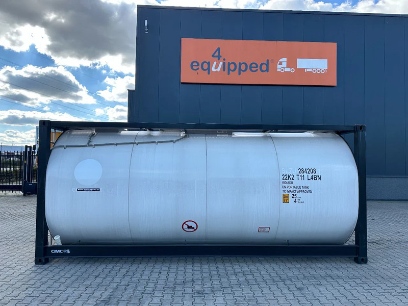 CIMC NEW / UNUSED, for FOOD STUFF or CHEMICAL, 20FT ISO, 25.030L, L4BN, UN Portable, T11, test: 1-2027 - Rezervoar za skladištenje: slika 2 CIMC NEW / UNUSED, for FOOD STUFF or CHEMICAL, 20FT ISO, 25.030L, L4BN, UN Portable, T11, test: 1-2027 - Rezervoar za skladištenje: slika 2