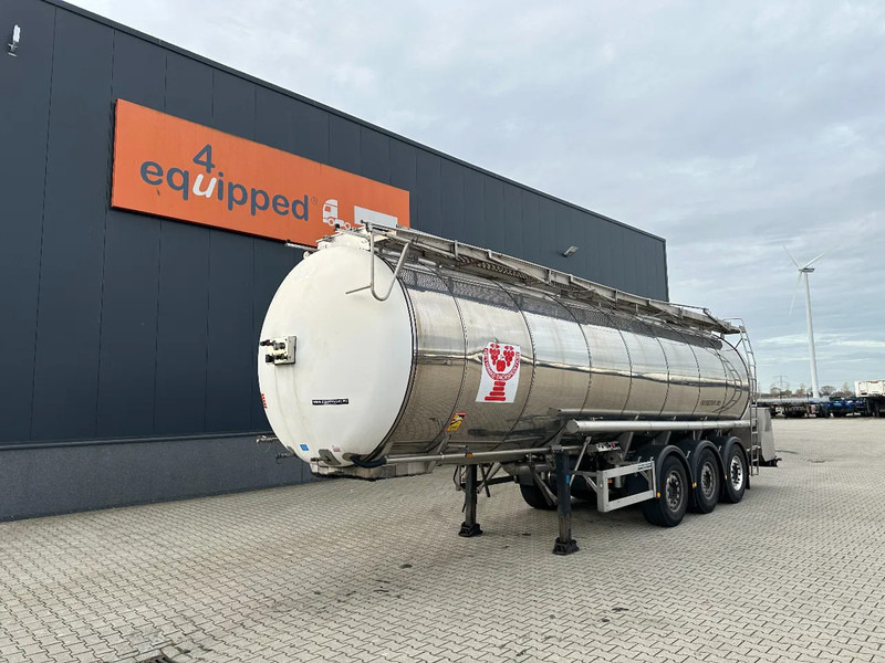Feldbinder LEVENSMIDDELEN / FOOD / LEBENSMITTEL / 33.500L / 3-COMP / POMP / NL-trailer / APK: 09-2026, 10x beschikbaar - Poluprikolica cisterna: slika 1 Feldbinder LEVENSMIDDELEN / FOOD / LEBENSMITTEL / 33.500L / 3-COMP / POMP / NL-trailer / APK: 09-2026, 10x beschikbaar - Poluprikolica cisterna: slika 1