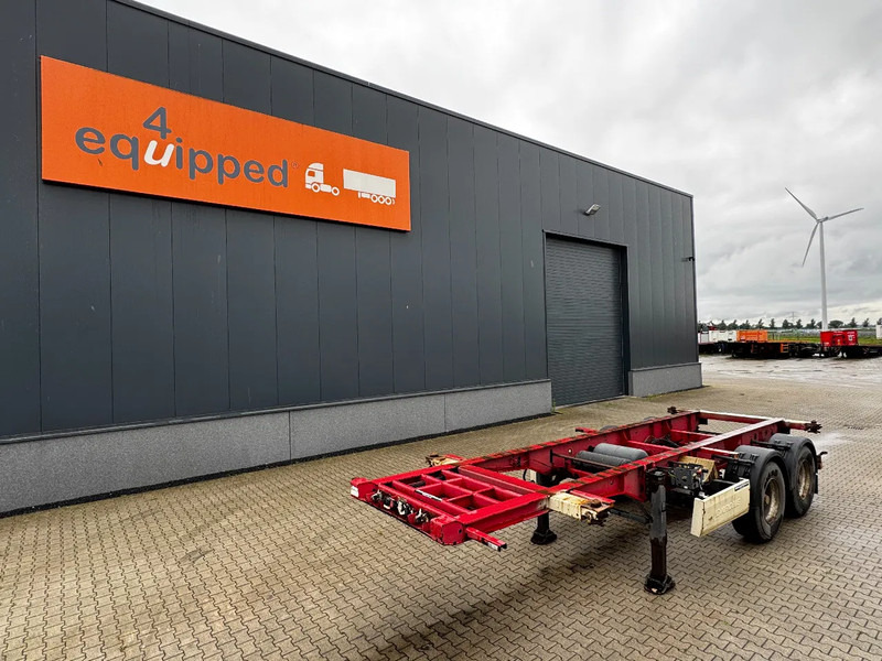 Krone 2-assig 20FT chassis, BPW + trommel, luchtvering, leeggewicht: 3.180kg - Poluprikolica za prevoz kontejnera/ Poluprikolica sa promenjivim sandukom: slika 1 Krone 2-assig 20FT chassis, BPW + trommel, luchtvering, leeggewicht: 3.180kg - Poluprikolica za prevoz kontejnera/ Poluprikolica sa promenjivim sandukom: slika 1