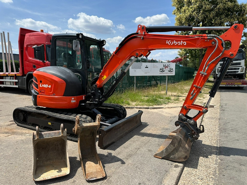Kubota U48-4 FULL HYDR FUNCTIONS - *2300h* - BLADE - A/C - 3 BUCKETS - QUICK HITCH - BE MACHINE - Mini bager: slika 1 Kubota U48-4 FULL HYDR FUNCTIONS - *2300h* - BLADE - A/C - 3 BUCKETS - QUICK HITCH - BE MACHINE - Mini bager: slika 1