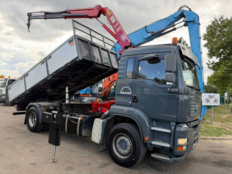 MAN TGA 18.350 4x2 TIPPER + CRANE HMF 1110 K2 + ROTATOR - STEEL SPRING / BLATT / BALLESTAS / LAMES - BE TRUCK - Istovarivač, Kamion sa dizalicom: slika 1 MAN TGA 18.350 4x2 TIPPER + CRANE HMF 1110 K2 + ROTATOR - STEEL SPRING / BLATT / BALLESTAS / LAMES - BE TRUCK - Istovarivač, Kamion sa dizalicom: slika 1