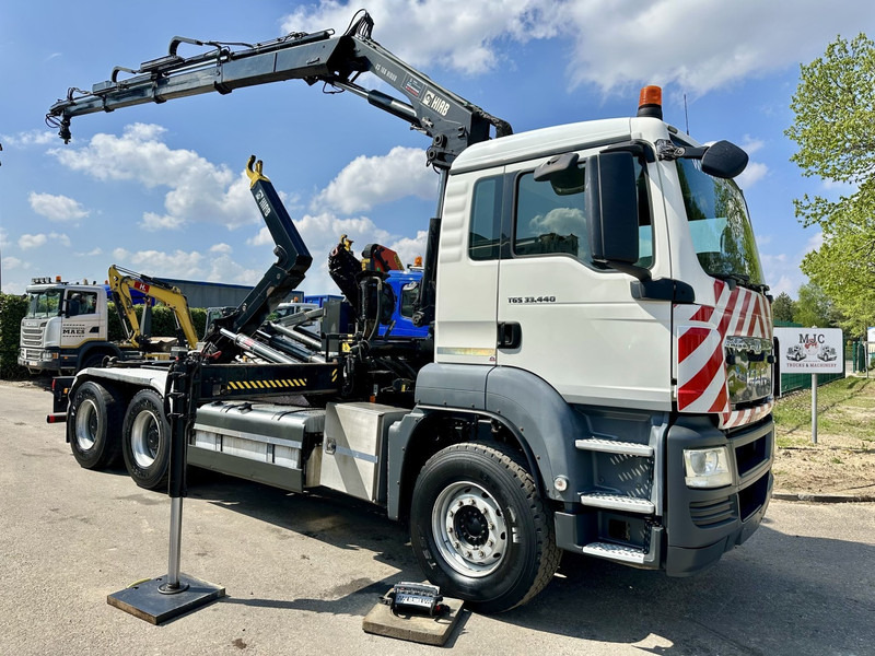 MAN TGS 33.440 6x4 BB HOOKLIFT + CRANE HIAB 166 E-3 HIDUO - RADIO - ROTATOR - EURO 5 - BE TRUCK - Kamion sa hidrauličnom kukom, Kamion sa dizalicom: slika 1 MAN TGS 33.440 6x4 BB HOOKLIFT + CRANE HIAB 166 E-3 HIDUO - RADIO - ROTATOR - EURO 5 - BE TRUCK - Kamion sa hidrauličnom kukom, Kamion sa dizalicom: slika 1