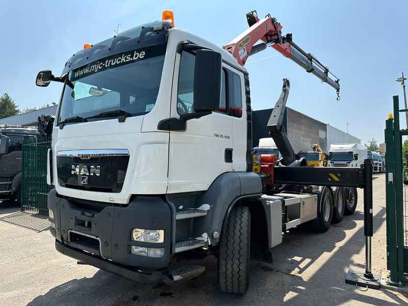 MAN TGS 35.400 8x4 TRIDEM HOOKLIFT T22 + CRANE PALFINGER PK 18001 EH + RADIO - EURO 5 - LIFT/STEERING AXLE - BE TRUCK - Kamion sa hidrauličnom kukom, Kamion sa dizalicom: slika 2 MAN TGS 35.400 8x4 TRIDEM HOOKLIFT T22 + CRANE PALFINGER PK 18001 EH + RADIO - EURO 5 - LIFT/STEERING AXLE - BE TRUCK - Kamion sa hidrauličnom kukom, Kamion sa dizalicom: slika 2