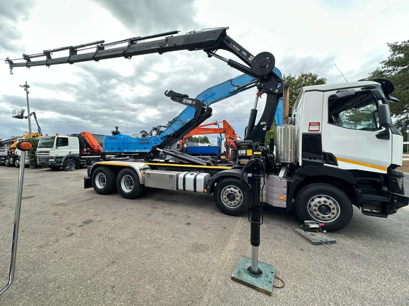 Renault C460 8x4 HOOKLIFT + (19m!) CRANE HIAB 288 E-6 HIDUO - RADIO - 5/6 F - STEEL SPRING / HUB REDUCTION - BE TRUCK - Kamion sa hidrauličnom kukom, Kamion sa dizalicom: slika 4 Renault C460 8x4 HOOKLIFT + (19m!) CRANE HIAB 288 E-6 HIDUO - RADIO - 5/6 F - STEEL SPRING / HUB REDUCTION - BE TRUCK - Kamion sa hidrauličnom kukom, Kamion sa dizalicom: slika 4