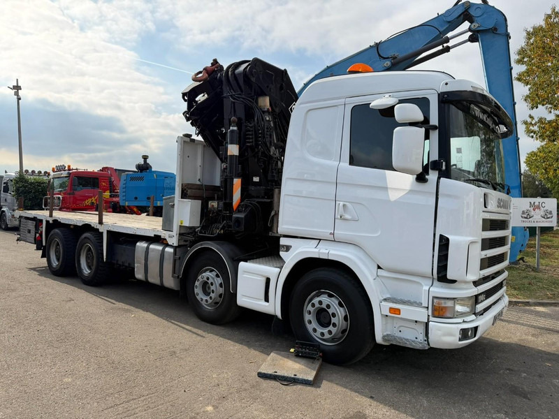Scania 114C-380 8x4 + CRANE HIAB 700 E-5 - PLATFORM 6m80 + TWISTLOCKS - MANUAL - RETARDER - STEEL SPRING / BIG AXLE HUB REDUCTION - AP ACHSEN - Kamion sa dizalicom: slika 2 Scania 114C-380 8x4 + CRANE HIAB 700 E-5 - PLATFORM 6m80 + TWISTLOCKS - MANUAL - RETARDER - STEEL SPRING / BIG AXLE HUB REDUCTION - AP ACHSEN - Kamion sa dizalicom: slika 2