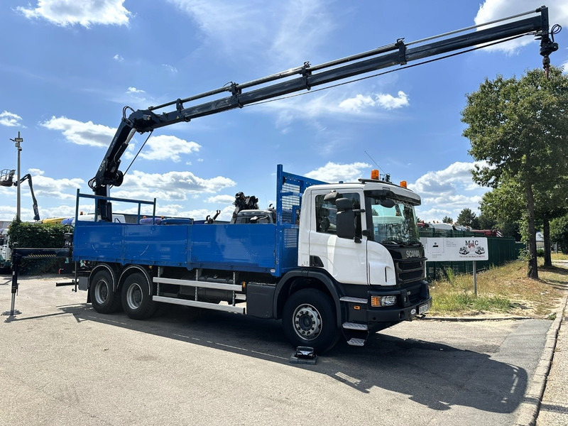 Scania P410 6x4 + CRANE HIAB 166 ES-4 - RETARDER - ROTATOR - PLATFORM 6m80 - BIG AXLES HUB REDUCTION - STEEL SPRING - Kamion sa dizalicom: slika 1 Scania P410 6x4 + CRANE HIAB 166 ES-4 - RETARDER - ROTATOR - PLATFORM 6m80 - BIG AXLES HUB REDUCTION - STEEL SPRING - Kamion sa dizalicom: slika 1