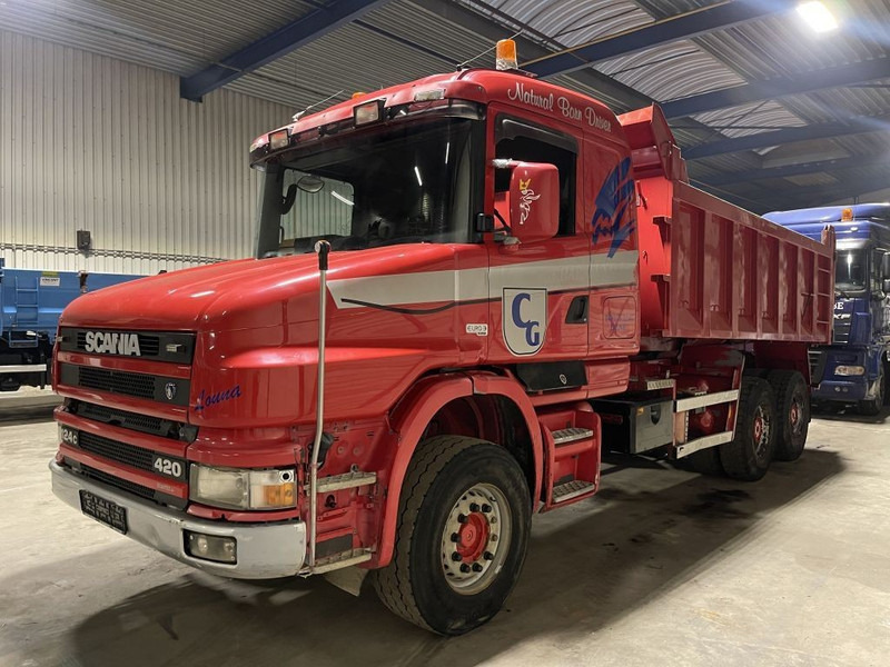 Scania T124-420 TORPEDO HAUBE - 6x4 - KIPPER - MANUAL GRS900 3+3 - STEEL SPRING / BALLIESTAS / LAMES / BLATT - Istovarivač: slika 2 Scania T124-420 TORPEDO HAUBE - 6x4 - KIPPER - MANUAL GRS900 3+3 - STEEL SPRING / BALLIESTAS / LAMES / BLATT - Istovarivač: slika 2