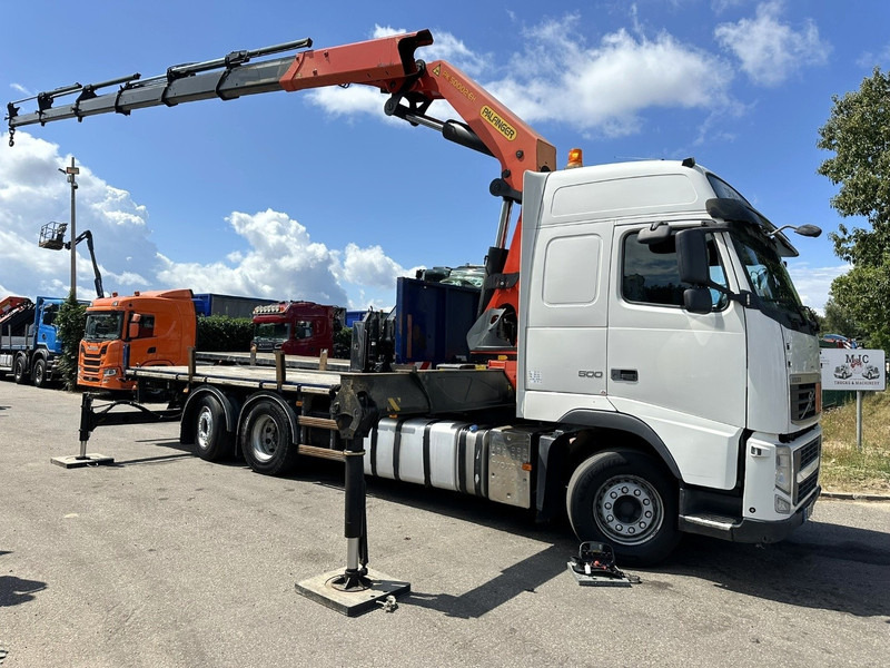 Volvo FH 500 6X2 + CRANE PALFINGER PK50002 E 6x - RETARDER - PLATFORM 6m20 - TWISTLOCKS 20' - 561.000km - EURO 5 - Kamion sa dizalicom: slika 1 Volvo FH 500 6X2 + CRANE PALFINGER PK50002 E 6x - RETARDER - PLATFORM 6m20 - TWISTLOCKS 20' - 561.000km - EURO 5 - Kamion sa dizalicom: slika 1