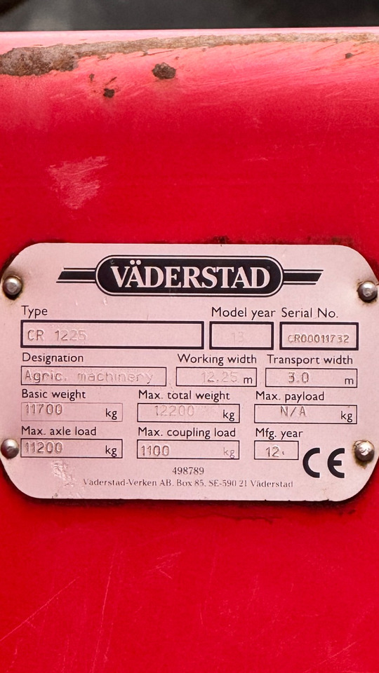 Väderstad Carrier 1225 # CrossCutter#neue Steelrunner - Tanjirača: slika 2 Väderstad Carrier 1225 # CrossCutter#neue Steelrunner - Tanjirača: slika 2