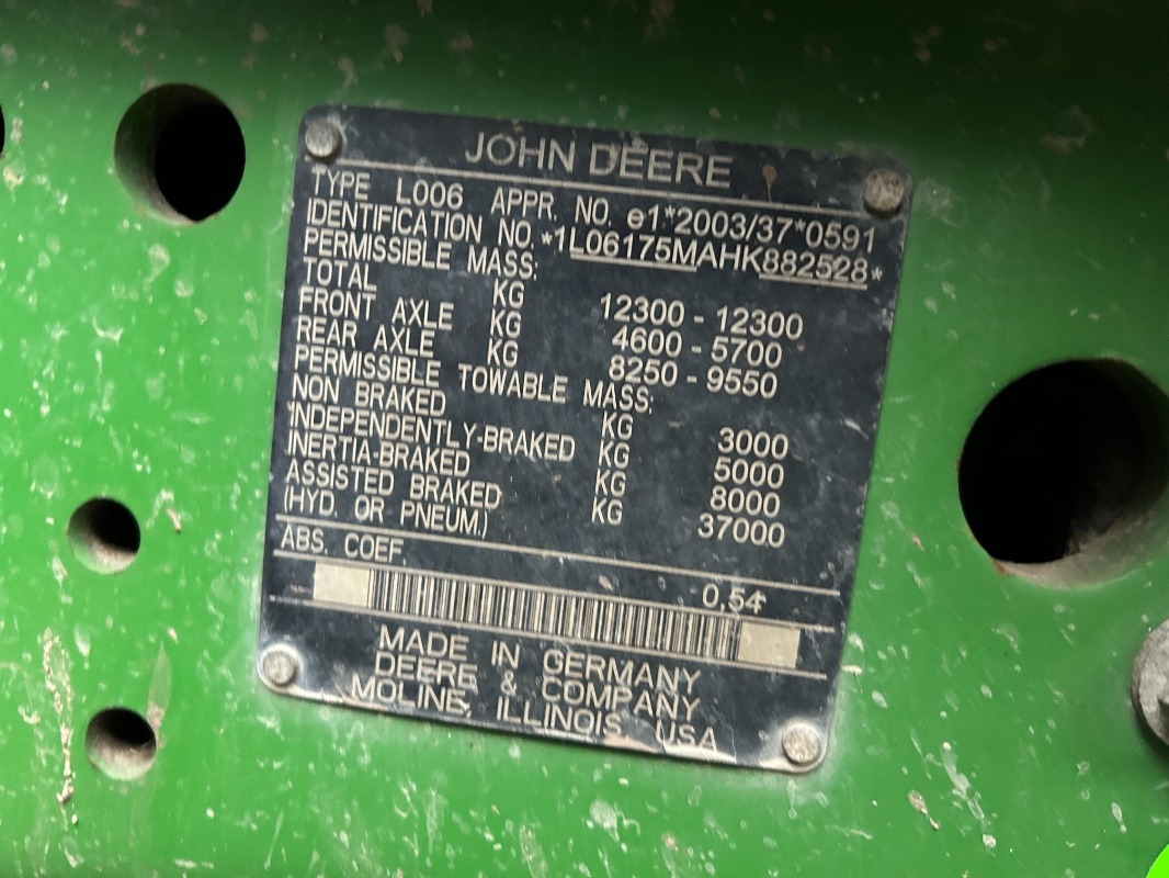 Traktor John Deere 6175M: slika 6 Traktor John Deere 6175M: slika 6