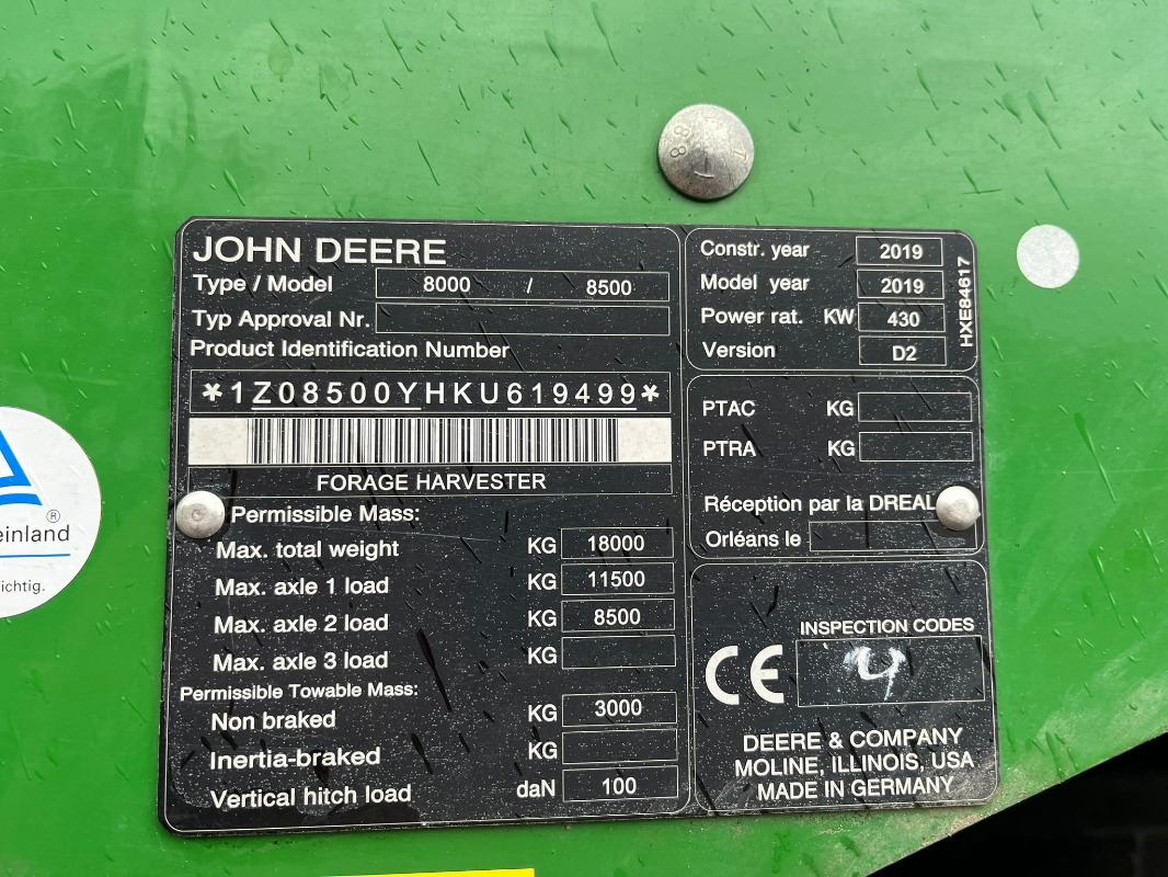 John Deere 8500 - Kombajn: slika 4 John Deere 8500 - Kombajn: slika 4