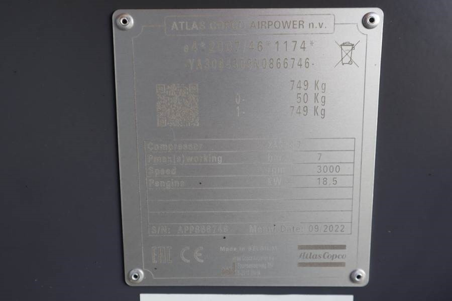 Kompresor za vazduh Atlas Copco XAS 58-7 Valid inspection, *Guarantee! Diesel, Vol: slika 10