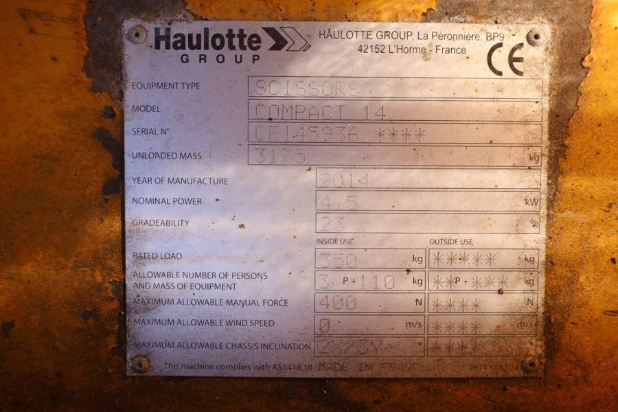 Haulotte COMPACT 14 Electric, 14m Working Height, 350kg Cap  Haulotte COMPACT 14 Electric, 14m Working Height, 350kg Cap: slika 6