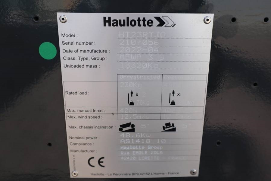 Teleskopska platforma Haulotte HT23RTJ O Valid Inspection, *Guarantee! Diesel, 4x: slika 6