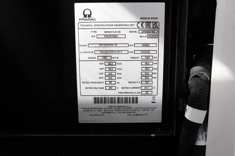 Pramac GPW60I/FS5 Valid inspection, *Guarantee! Diesel, 6 - Set generatora: slika 2 Pramac GPW60I/FS5 Valid inspection, *Guarantee! Diesel, 6 - Set generatora: slika 2