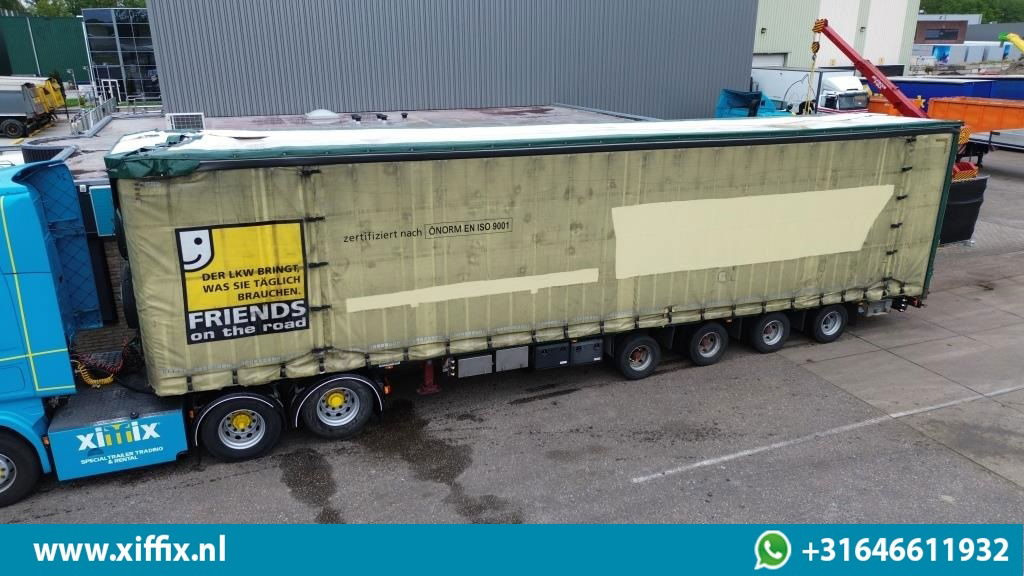Meusburger 4-ass. Vlakke Mega oplegger met elektrische huifopbouw / 2x naloop ge - Plato poluprikolica: slika 1 Meusburger 4-ass. Vlakke Mega oplegger met elektrische huifopbouw / 2x naloop ge - Plato poluprikolica: slika 1
