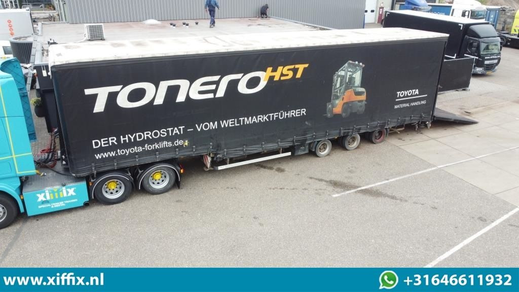 Wiese 3-ass. Semi dieplader met huifopbouw / Wiese 9 tons laadklep - Niska poluprikolica za prevoz: slika 1 Wiese 3-ass. Semi dieplader met huifopbouw / Wiese 9 tons laadklep - Niska poluprikolica za prevoz: slika 1