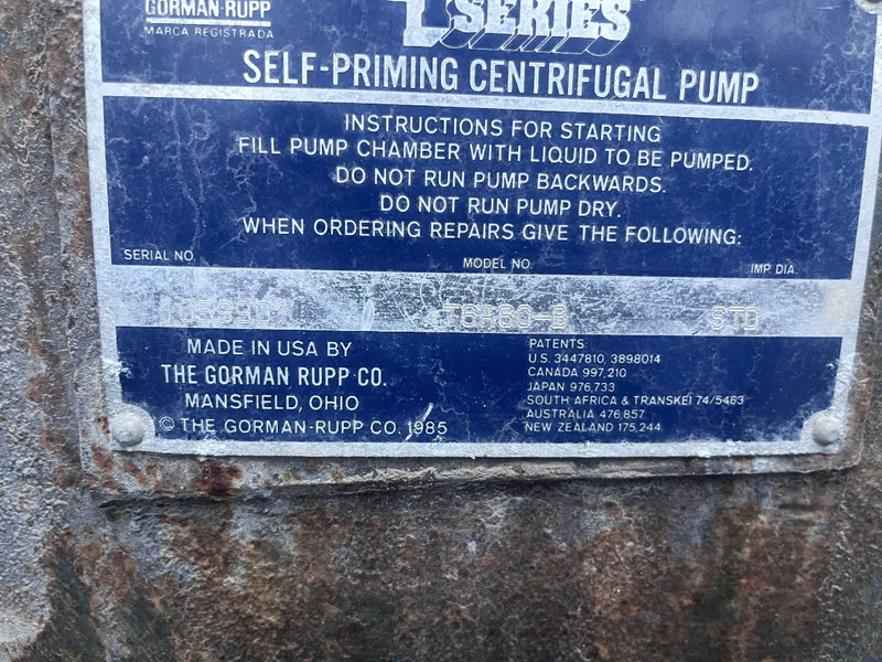 Gorman Rupp Wavo pompset 4 cillinder lister-petter diesel - Pumpa za vodu: slika 5 Gorman Rupp Wavo pompset 4 cillinder lister-petter diesel - Pumpa za vodu: slika 5