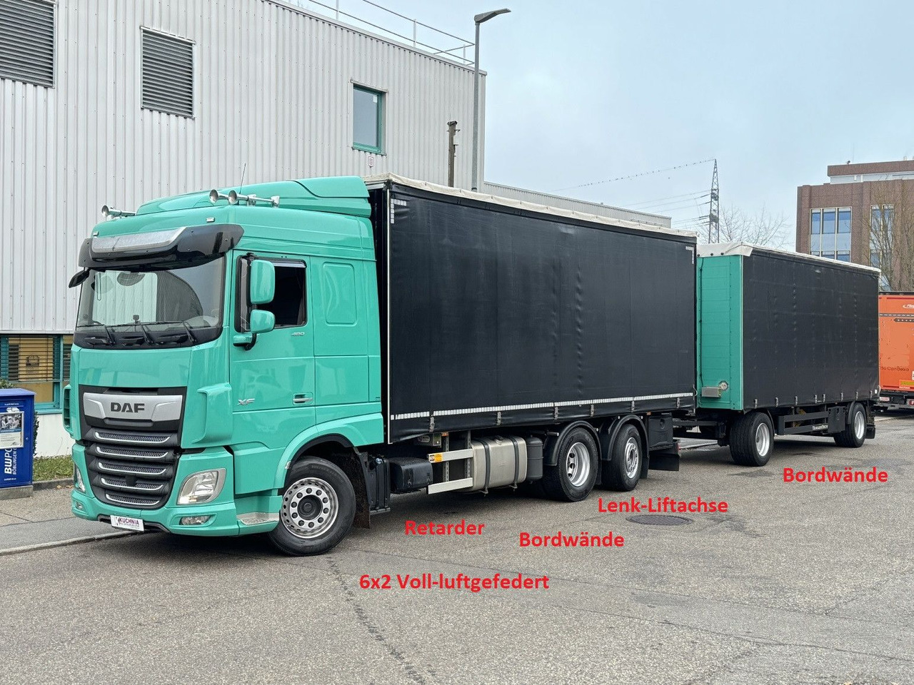 DAF XF480 6x2 Schiebeplane-Zug Bordwände Lenkachse - Kamion sa ceradom: slika 1 DAF XF480 6x2 Schiebeplane-Zug Bordwände Lenkachse - Kamion sa ceradom: slika 1