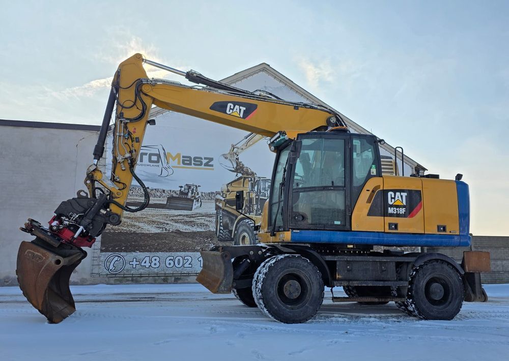 Caterpillar M318F, 2018 ROK, PODPORY + PŁUG, ROTOTILT - Bager točkaš: slika 1 Caterpillar M318F, 2018 ROK, PODPORY + PŁUG, ROTOTILT - Bager točkaš: slika 1