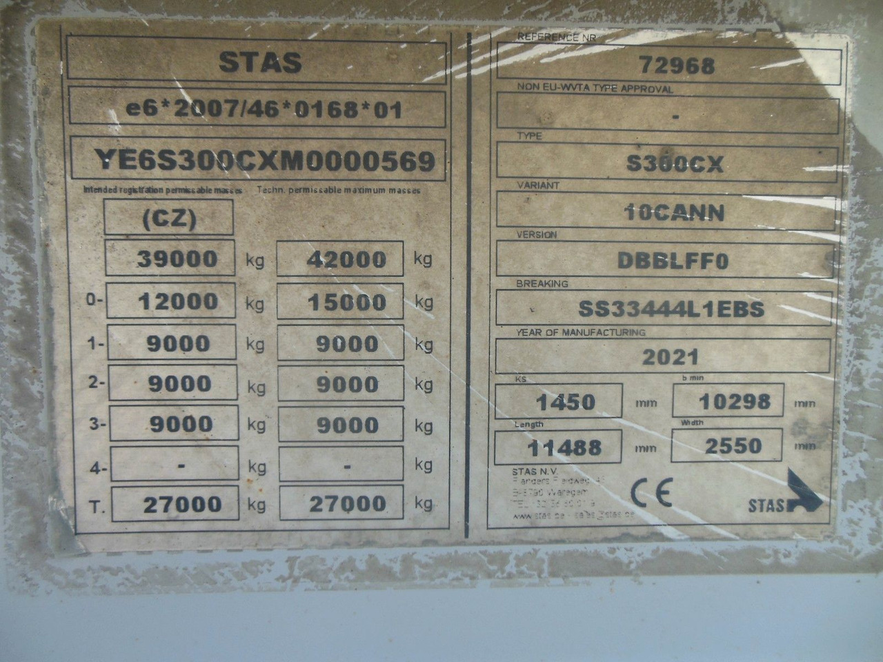 Poluprikolica istovarivača Stas S300CX, 49m3, ADR, 9 TONE ACHSEN,WIE NEUE-TOP!!!: slika 22