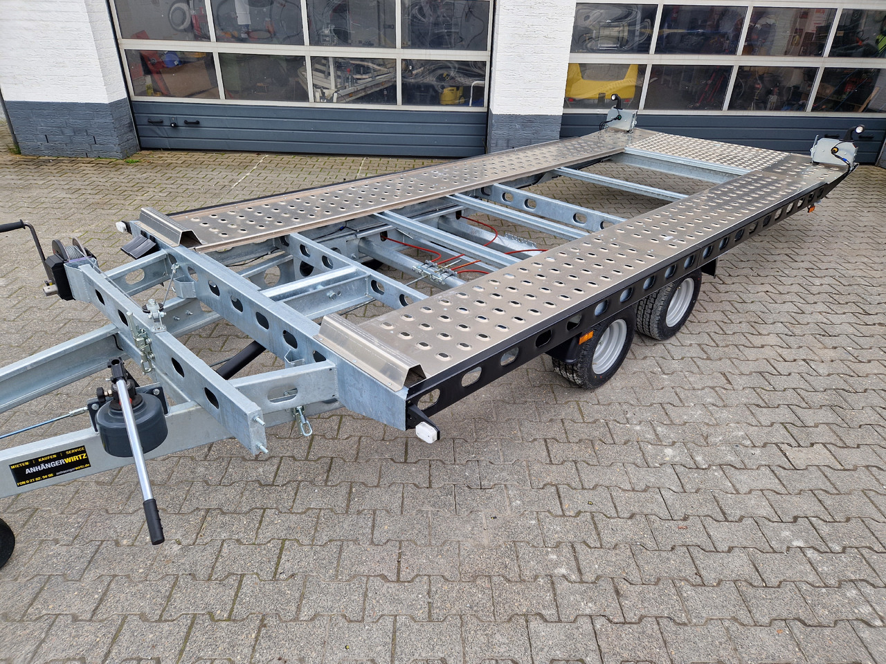 Prikolica za prevoz radnih mašina Cartrailer Merkur 3000 460x203cm blackline easyload ankippbar Seilwinde 100km/H 10" 3000kg: slika 9