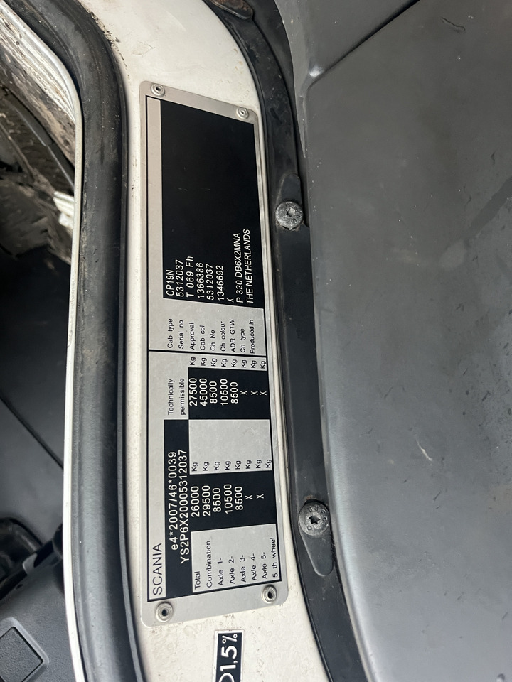 Scania P320 6x2 Chassis Cab - Kamion sa golom šasijom i zatvorenom kabinom: slika 5 Scania P320 6x2 Chassis Cab - Kamion sa golom šasijom i zatvorenom kabinom: slika 5
