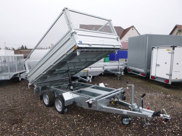 Humbaur 3-Seitenkipper HTK 3500.31 Alu, mit Laubgitteraufsatz - Prikolica istovarivača: slika 1 Humbaur 3-Seitenkipper HTK 3500.31 Alu, mit Laubgitteraufsatz - Prikolica istovarivača: slika 1