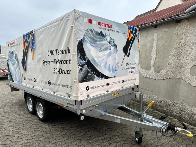 Humbaur HT 253118 Hochlader 2,5 to. mit Hochplane 200 cm, Digitaldruck - Prikolica za automobil: slika 1 Humbaur HT 253118 Hochlader 2,5 to. mit Hochplane 200 cm, Digitaldruck - Prikolica za automobil: slika 1