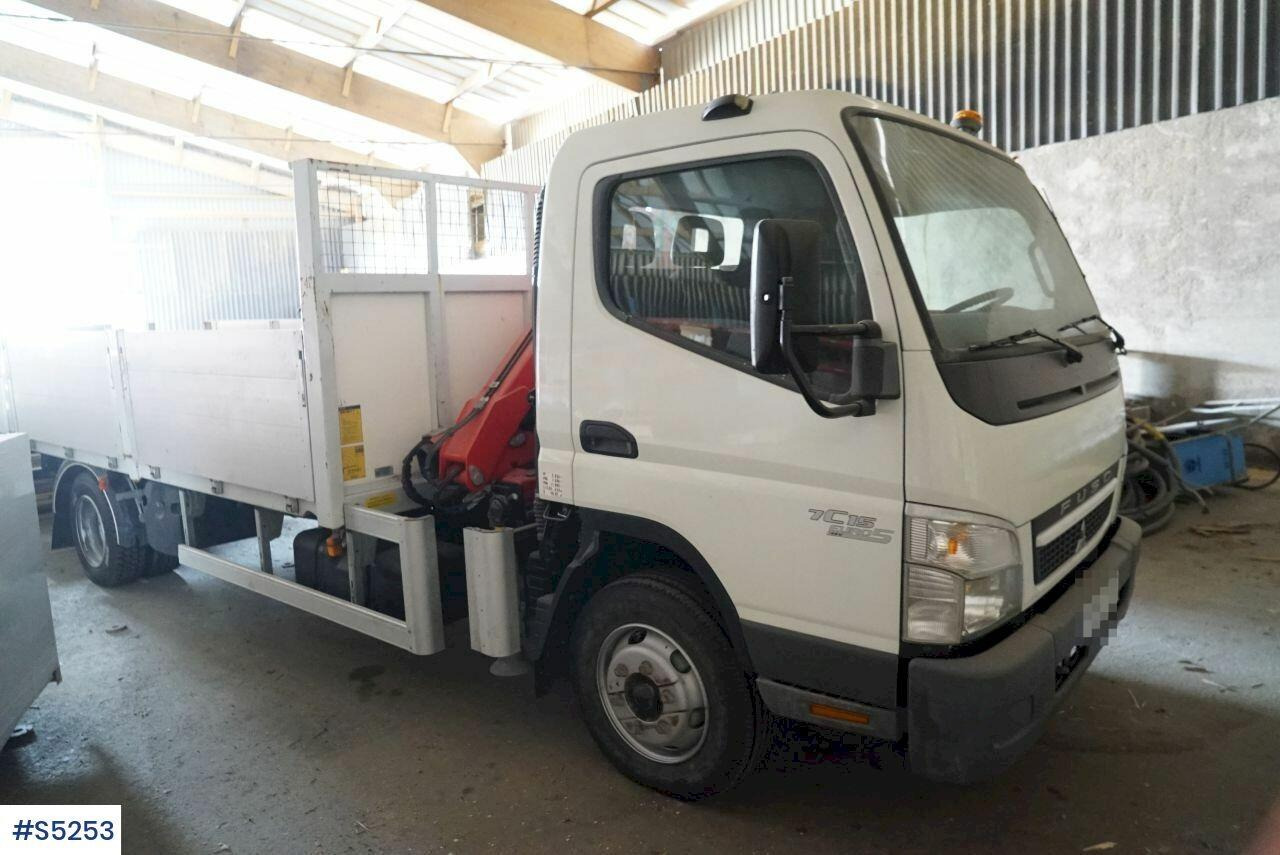 Crane truck with flat Mitsubishi Canter 7C15 - Kamion sa dizalicom: slika 1 Crane truck with flat Mitsubishi Canter 7C15 - Kamion sa dizalicom: slika 1