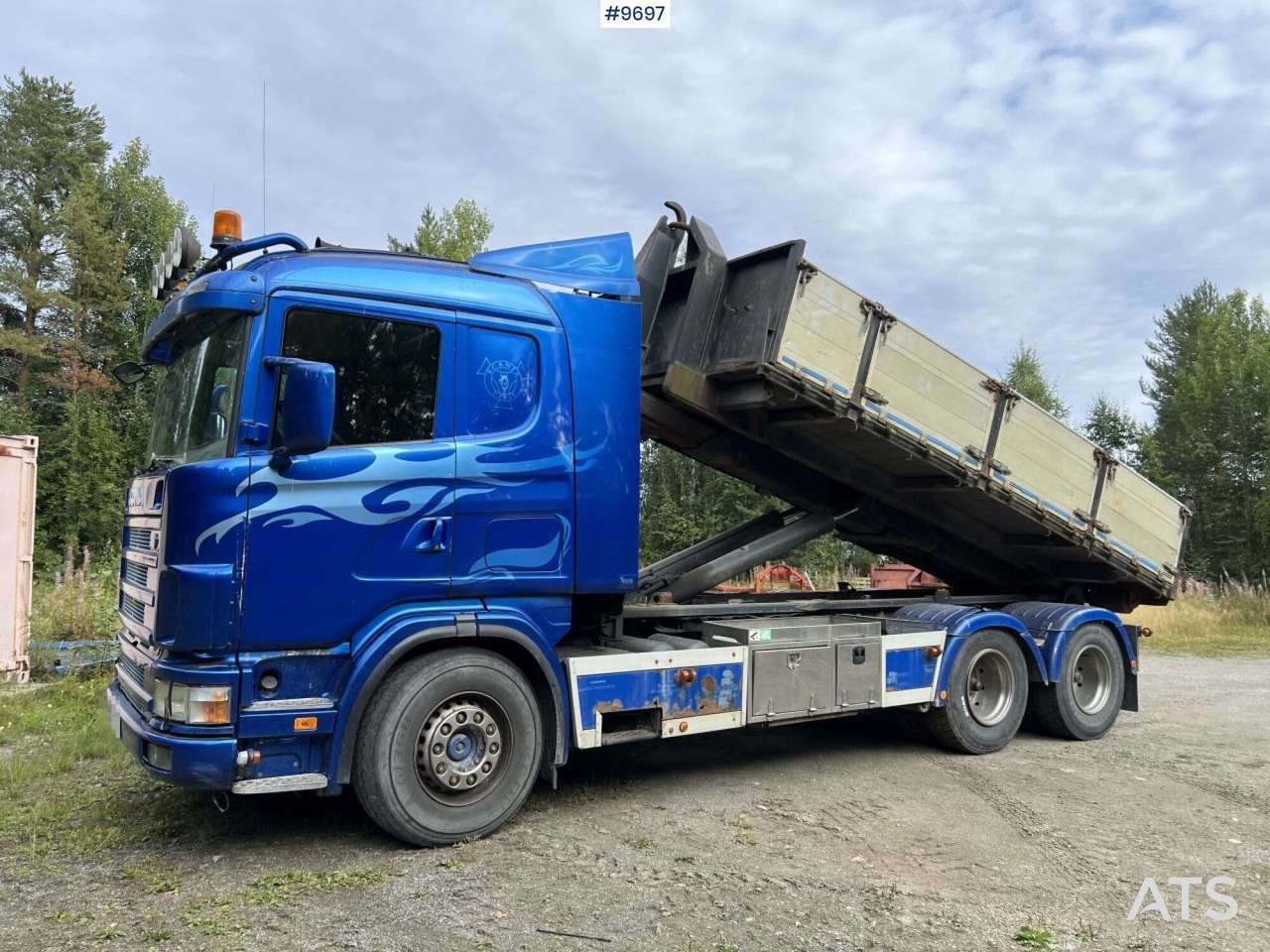 SCANIA R124 GB Load exchanger with 4 flatbeds - Kamion sa hidrauličnom kukom: slika 1 SCANIA R124 GB Load exchanger with 4 flatbeds - Kamion sa hidrauličnom kukom: slika 1