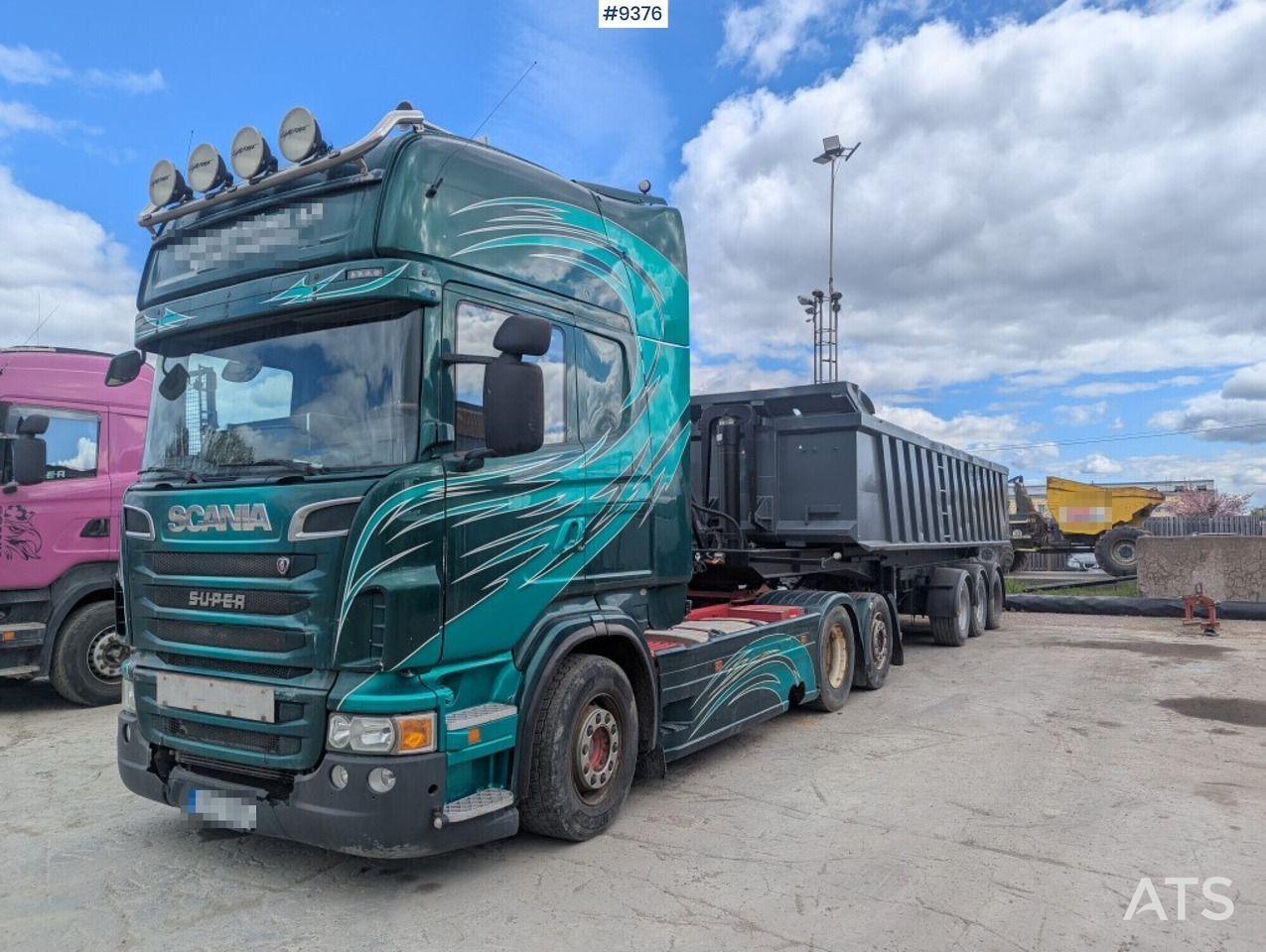 Truck unit Scania R730 V8 6X2 with RKP tipping trailer (VIDEO) - Tegljač: slika 1 Truck unit Scania R730 V8 6X2 with RKP tipping trailer (VIDEO) - Tegljač: slika 1