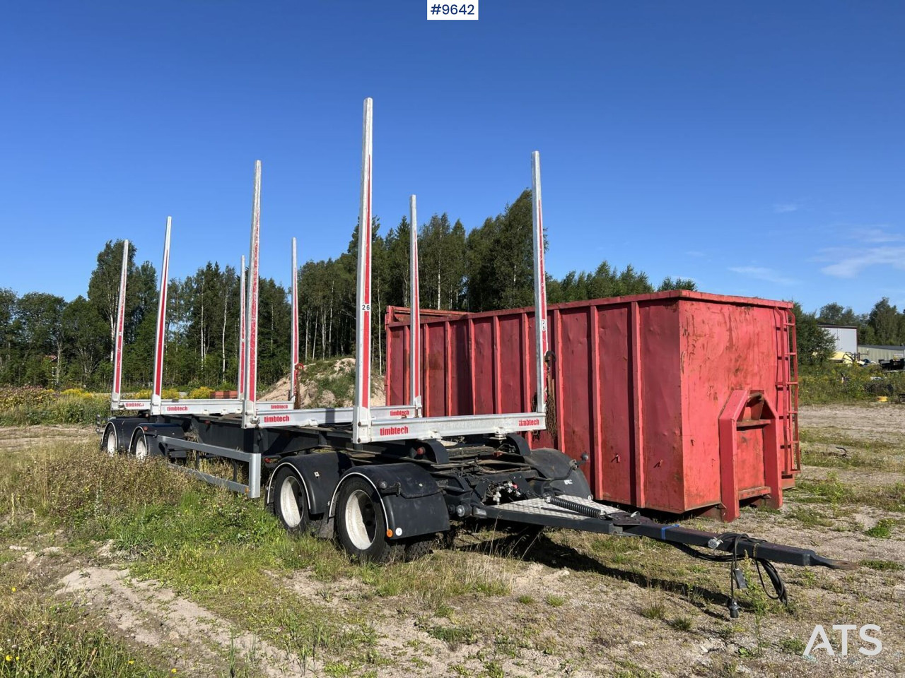 Timber trailer AM TRAILER SF4-S - Prikolica šticarka: slika 1 Timber trailer AM TRAILER SF4-S - Prikolica šticarka: slika 1