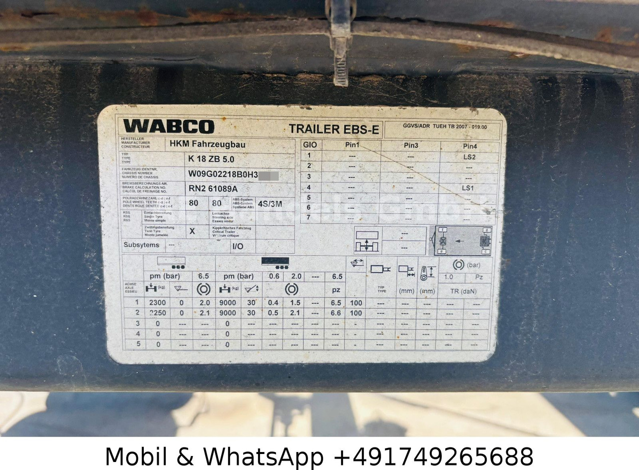 Abrol/ Autopodizač prikolica HKM K18 ZB 5,0 Combo Absetz-Abroll Drehschemel: slika 11