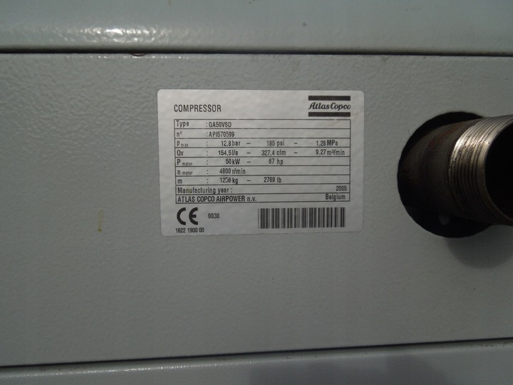 ATLAS COPCO GA50VSDFF - Kompresor za vazduh: slika 3 ATLAS COPCO GA50VSDFF - Kompresor za vazduh: slika 3
